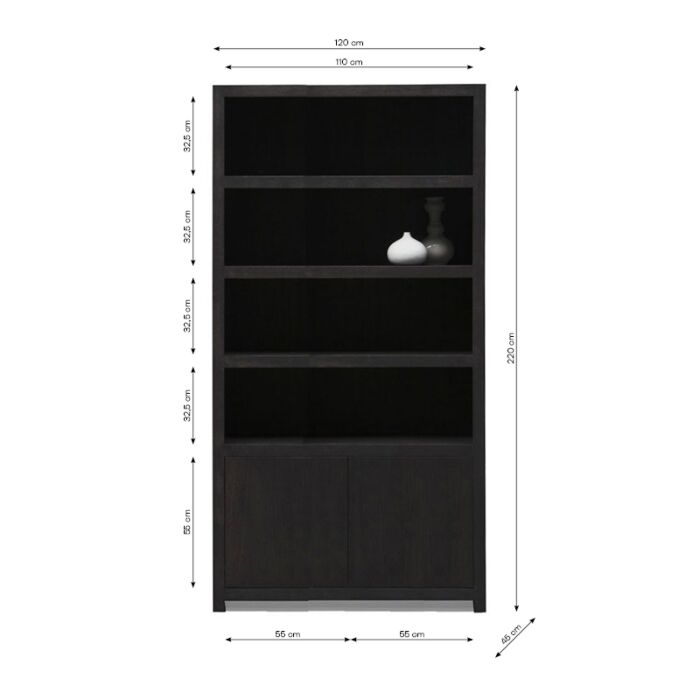 Boekenkastenset Juwel Recht 120cm