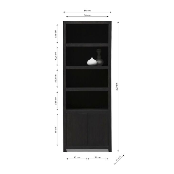 Boekenkast Juwel 4 Vaks 80cm