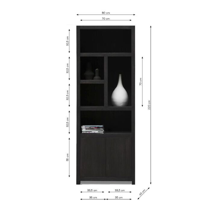 Boekenkasten Set Juwel 80cm Rechts