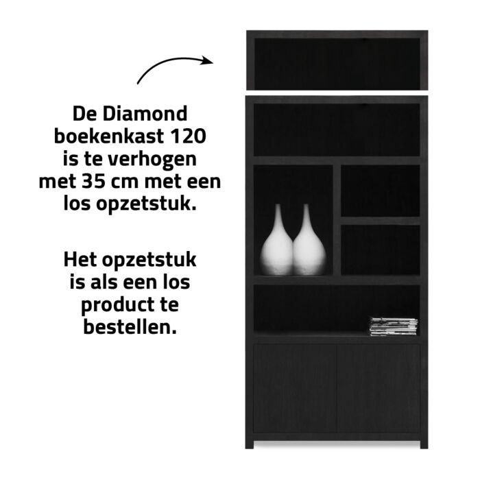 Boekenkast Juwel 5 Vaks 120cm Links