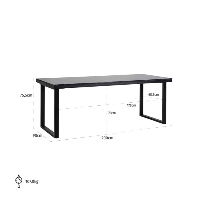 Eettafel Beaumont 200