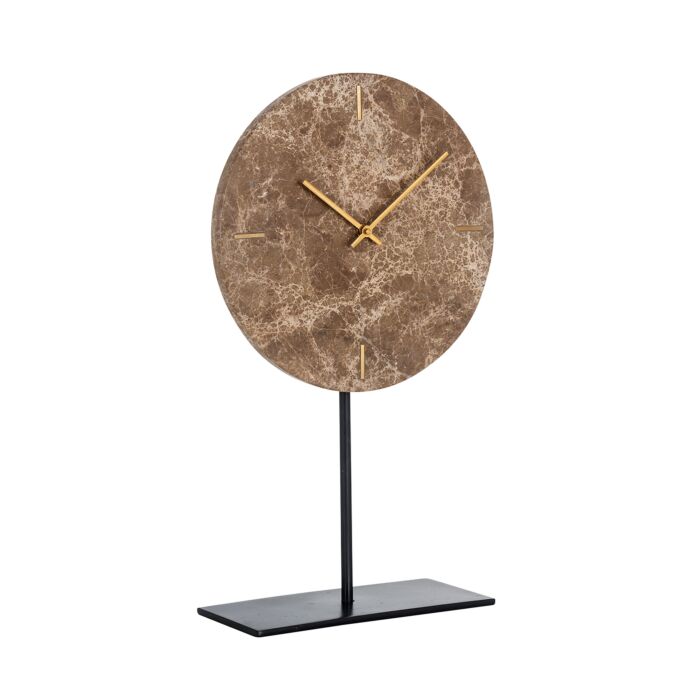 Klok Brett op standaard Bruin