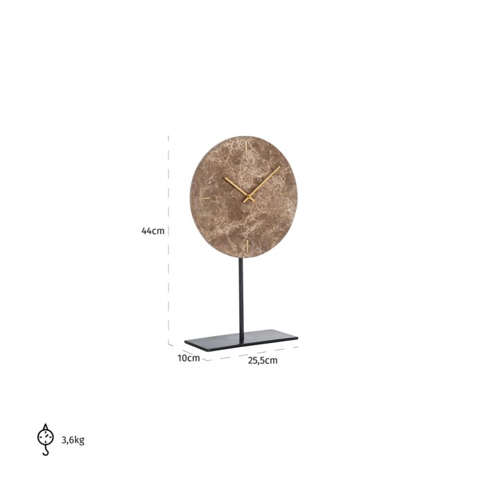 Klok Brett op standaard Bruin