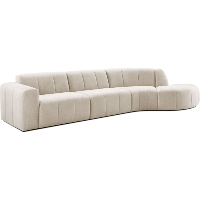 Hoekbank Lurnio Beige Rechts
