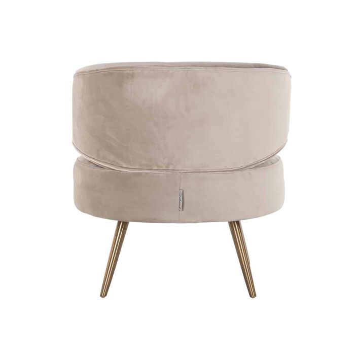Fauteuil Hazel Khaki Velvet Fire Retardant