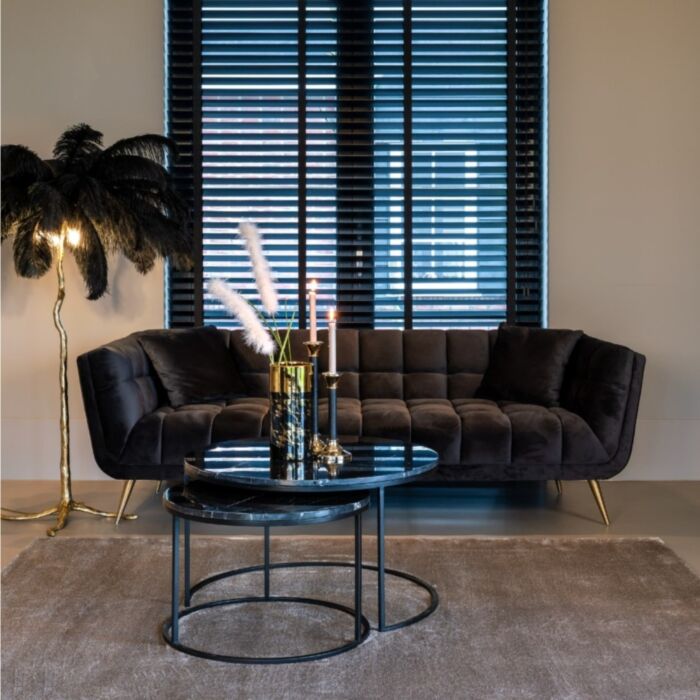 Bank Huxley Velvet Antraciet