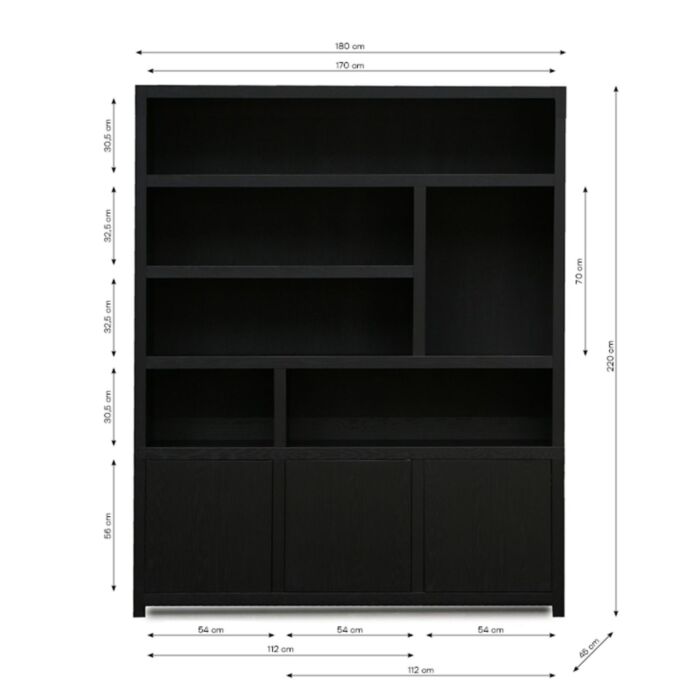 Boekenkast Juwel Taupe/September 180cm Breed Met Latjes