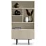 Boekenkast Sapphire  120cm 5 Vaks Rechts Zwart