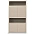 Boekenkast Juwel Taupe 120cm 4 Deuren 2 Open Vakken Eiken