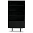 Boekenkast Sapphire 120cm 4 Vaks Zwart