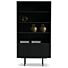  Boekenkast Sapphire  120cm 5 Vaks Rechts Zwart