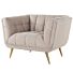 Fauteuil Huxley Khaki velvet / Brushed gold