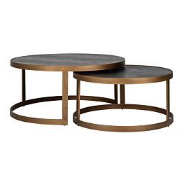 Richmond Interiors Salontafel Blackbone brass Set Van 2