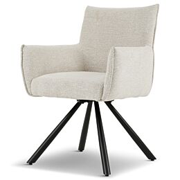 Eetkamerstoel Rome Draaibaar Beige