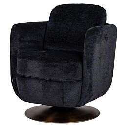 Draaifauteuil Turner Black Chenille