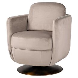 Draaifauteuil Turner Khaki Velvet Fire Retardant