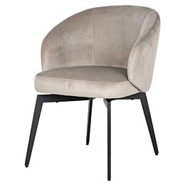 Stoel Amphara Khaki Velvet Fire Retardant