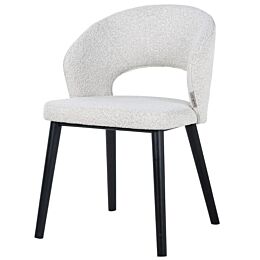 Eetkamerstoel Savoy White Bouclé